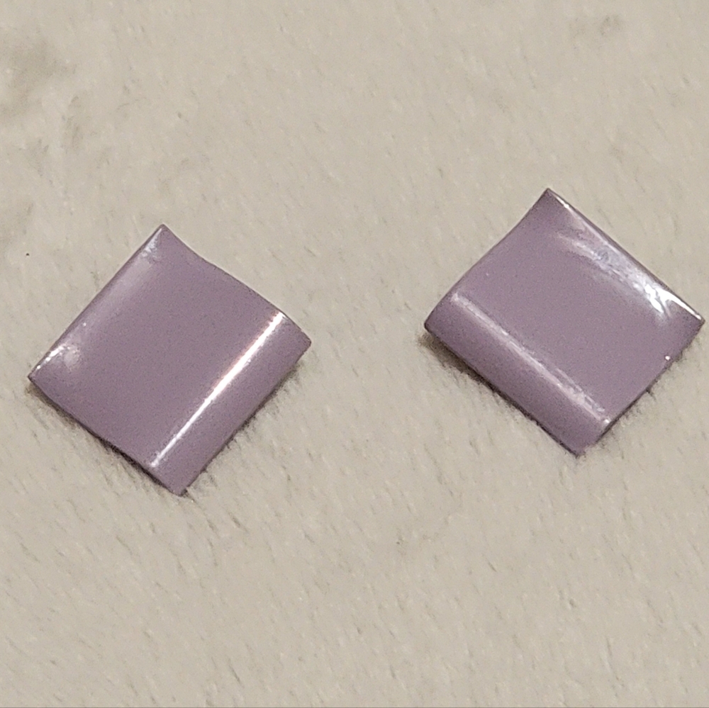 Vintage Purple Clip On Earrings